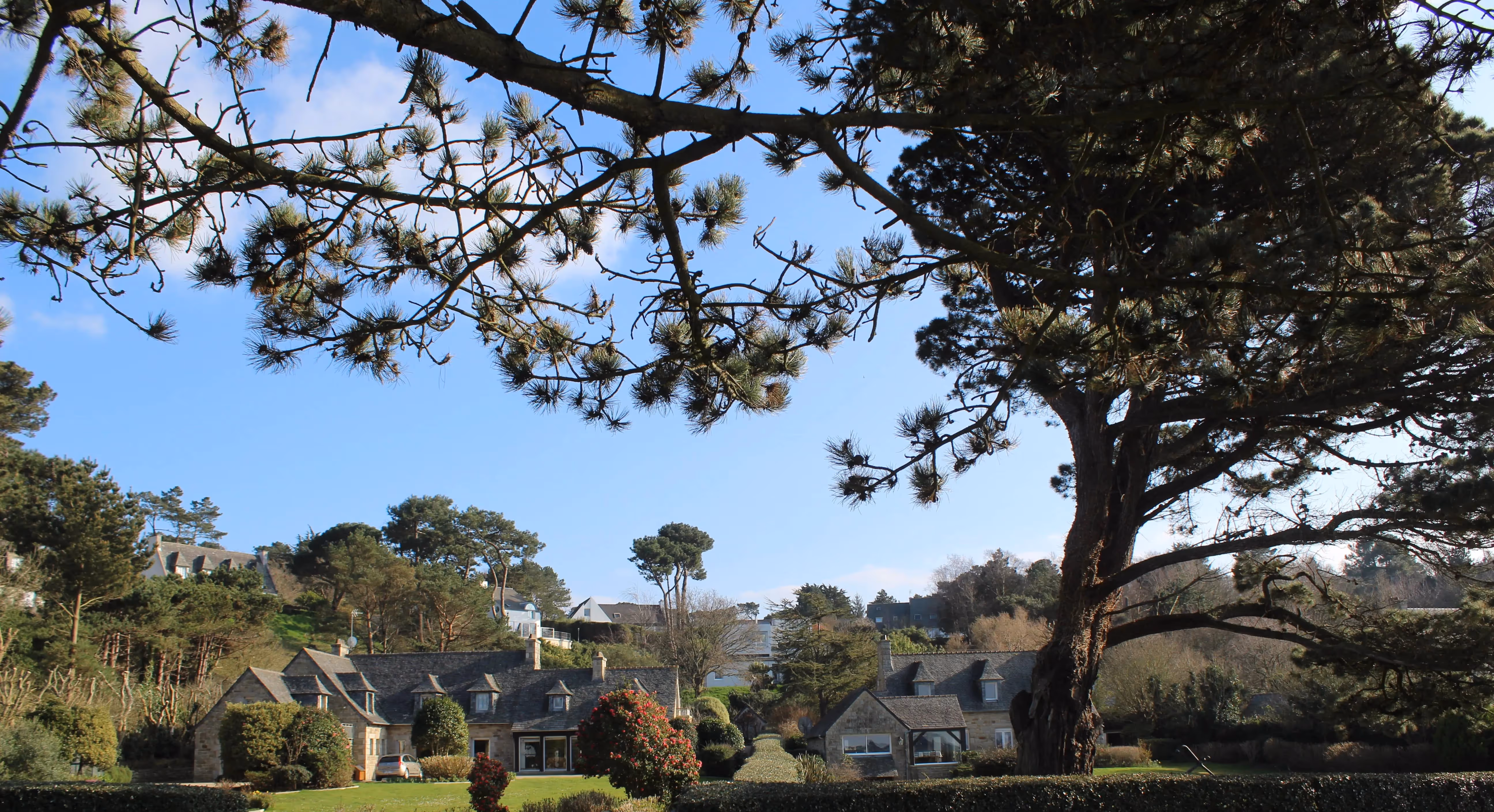 manoirs avec vue sur la baie