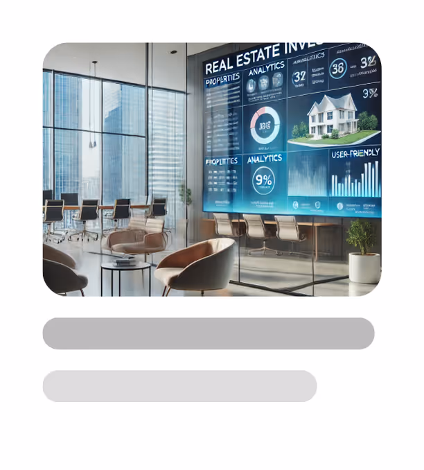 Le Placard - Photo d'annonce immobilière représentant un écran présentant des information sur l'immobilier.