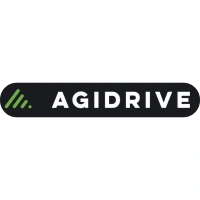 Logo de la marque AGIDRIVE avec des barres diagonales vertes sur fond noir.