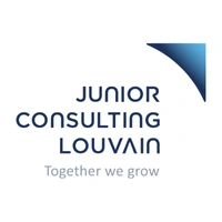 Logo Junior Consulting Louvain avec slogan Ensemble, nous grandissons.