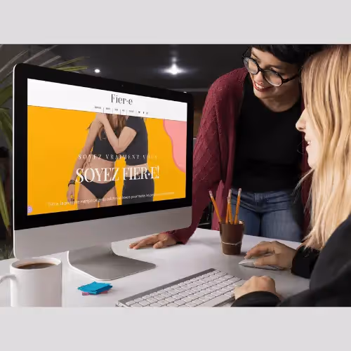 Fier-e, mockup site internet