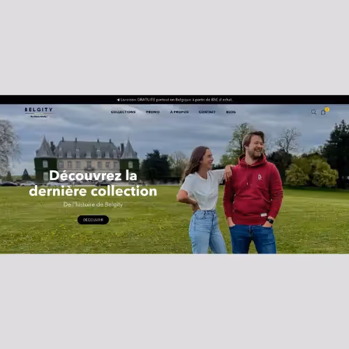 Belgity, site internet page d'acceuil