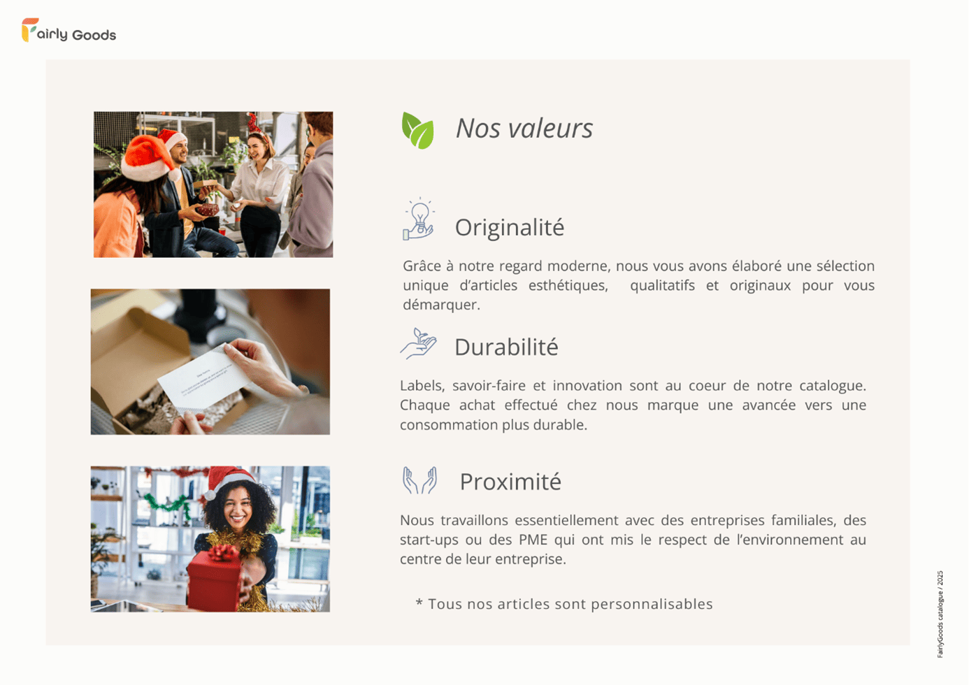 FairlyGoods, leurs valeurs