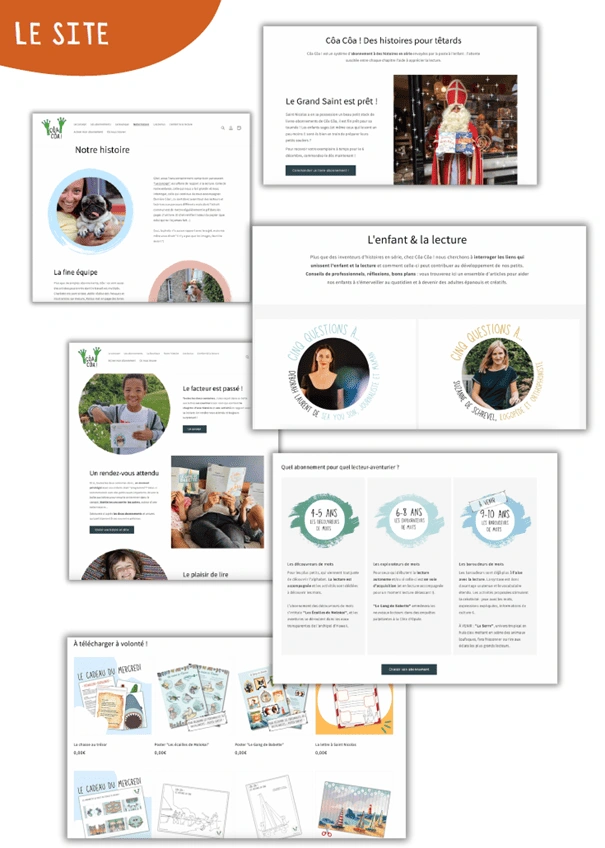 Coa-coa, site internet page d'acceuil