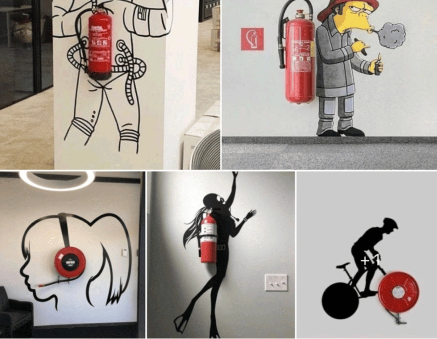 Picmural, peinture mural pour décorer exctincteur