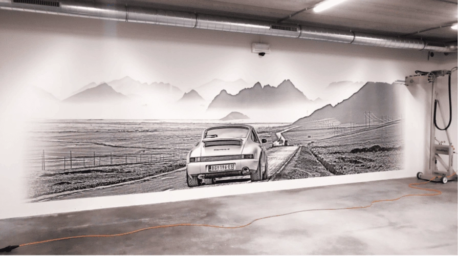 Picmural, peinture murale pour un garage