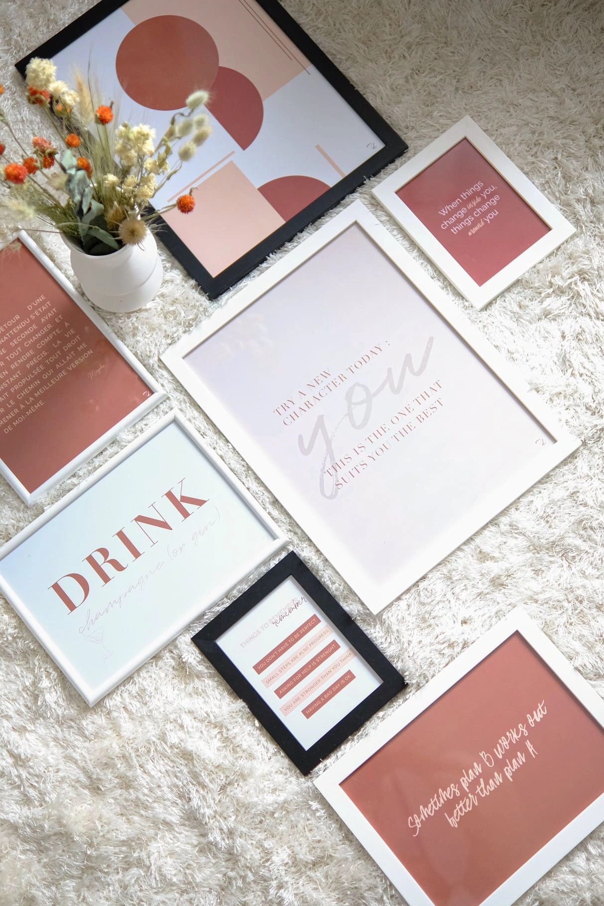 MD Design, affiche moderne rouge