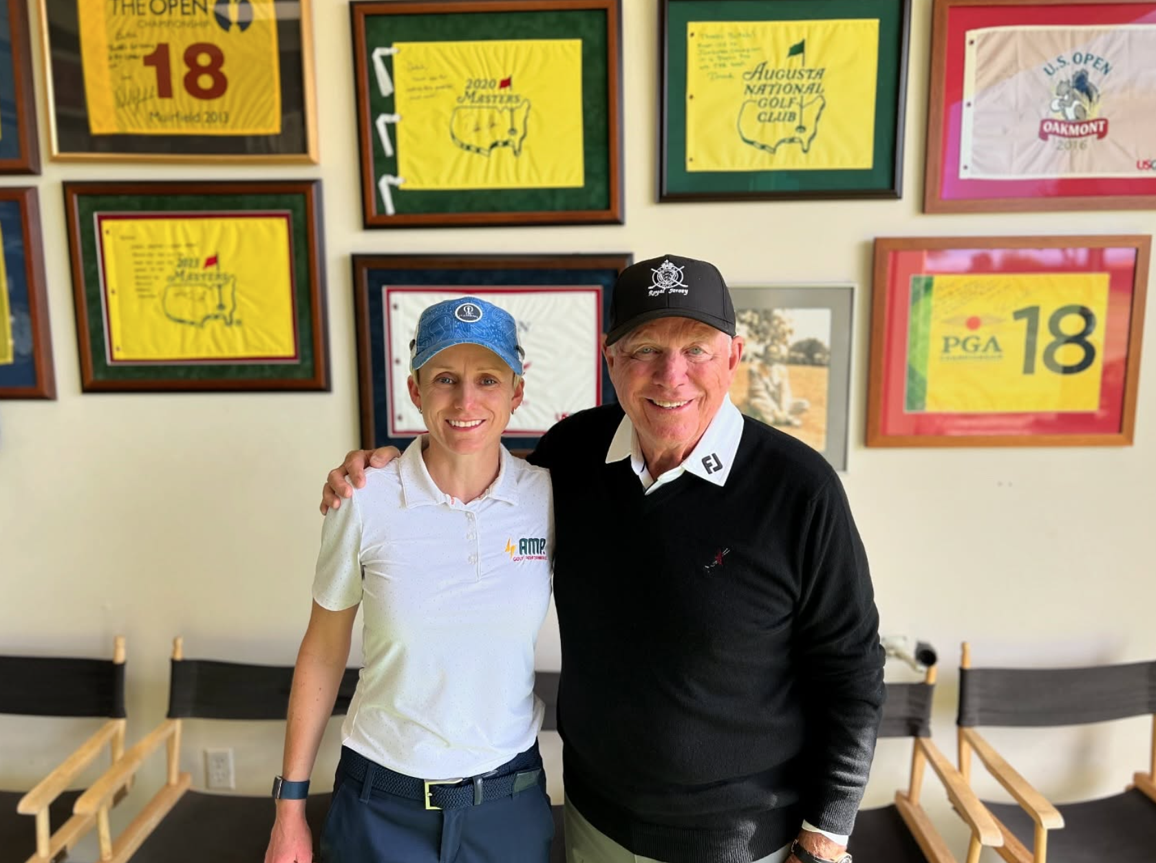 Alex Mollin with friend Butch Harmon