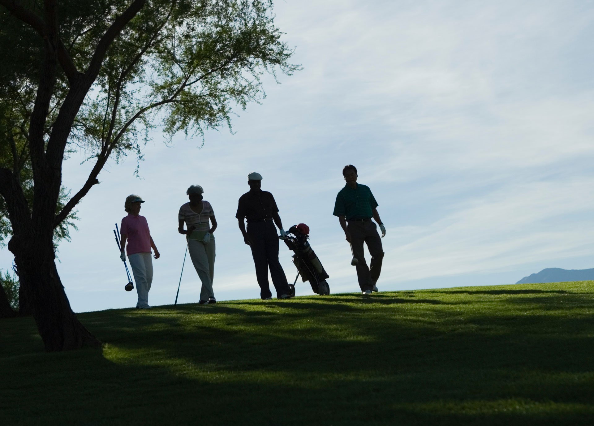Group of friends on a golf course