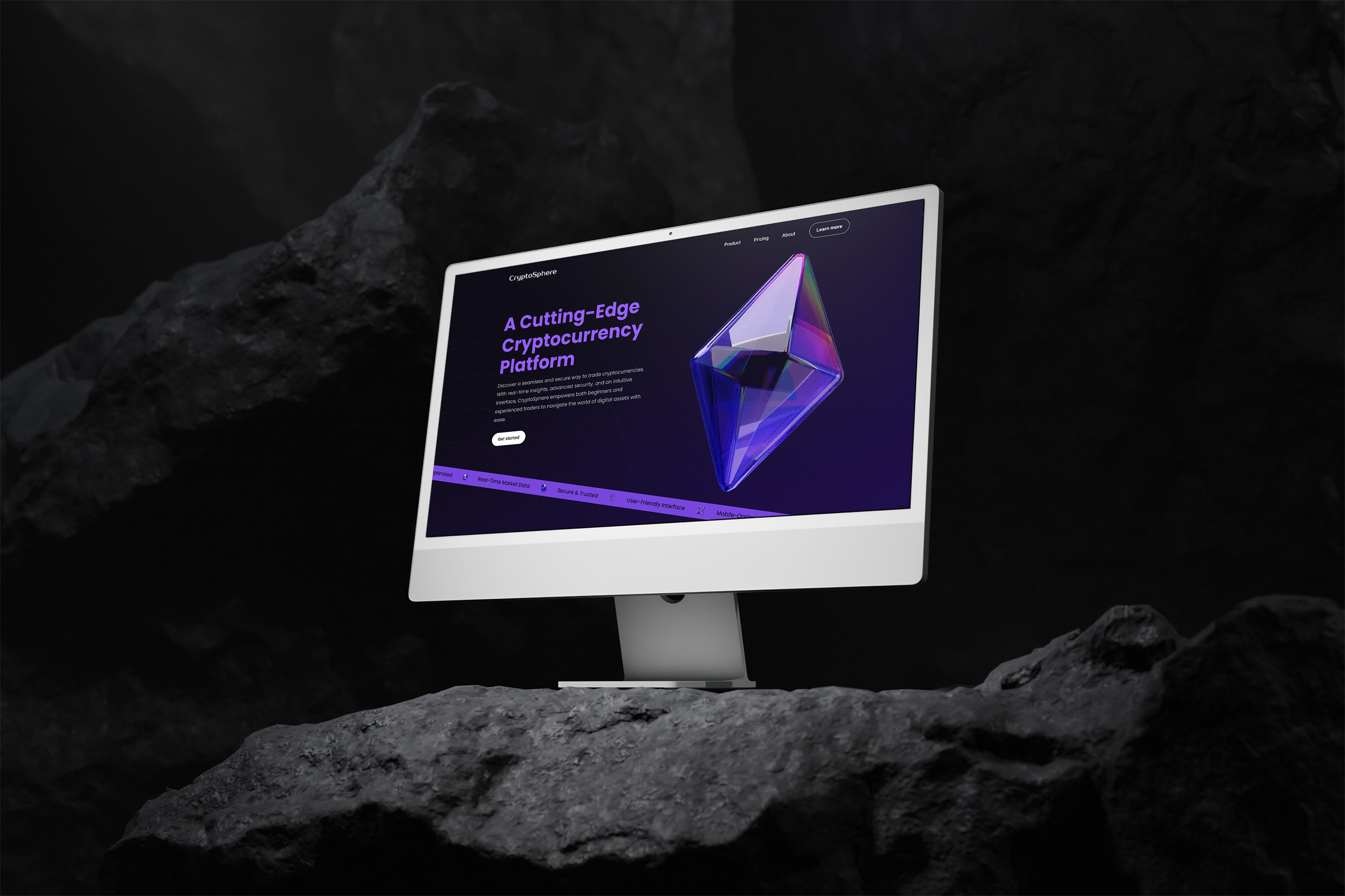 A mockup of Crypto currency website project