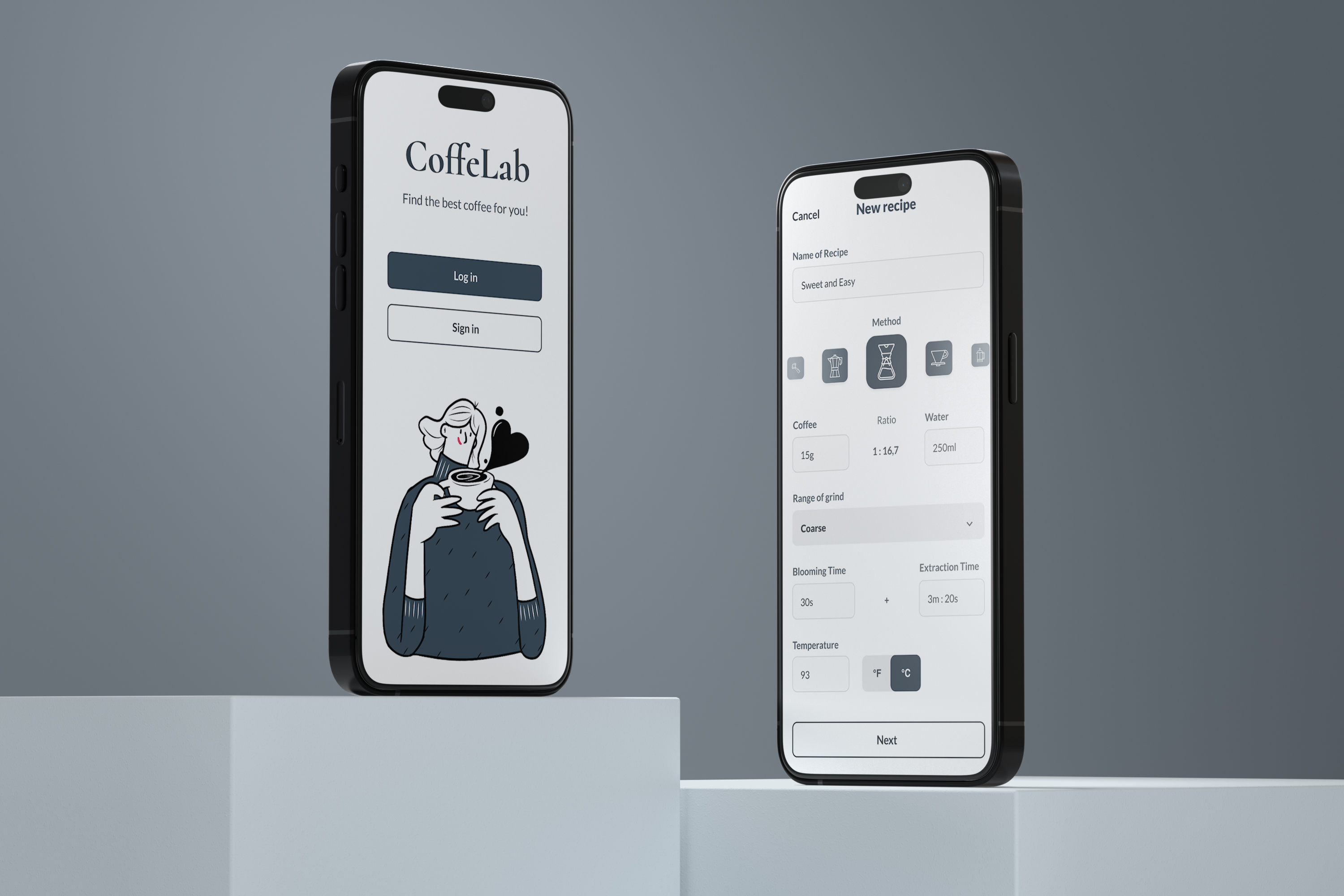 Presentation of CoffeLab mobile app