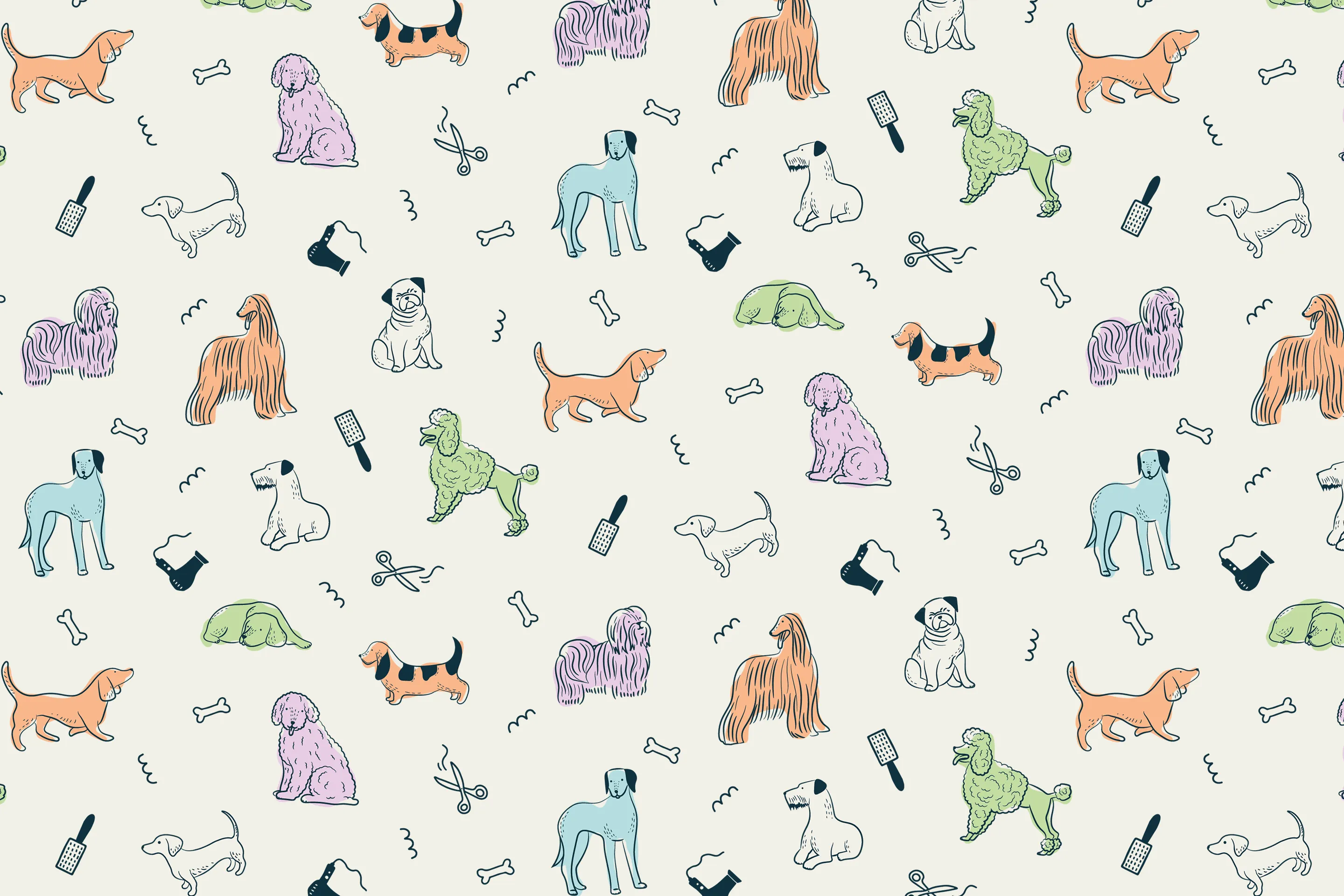 dog illustration suite