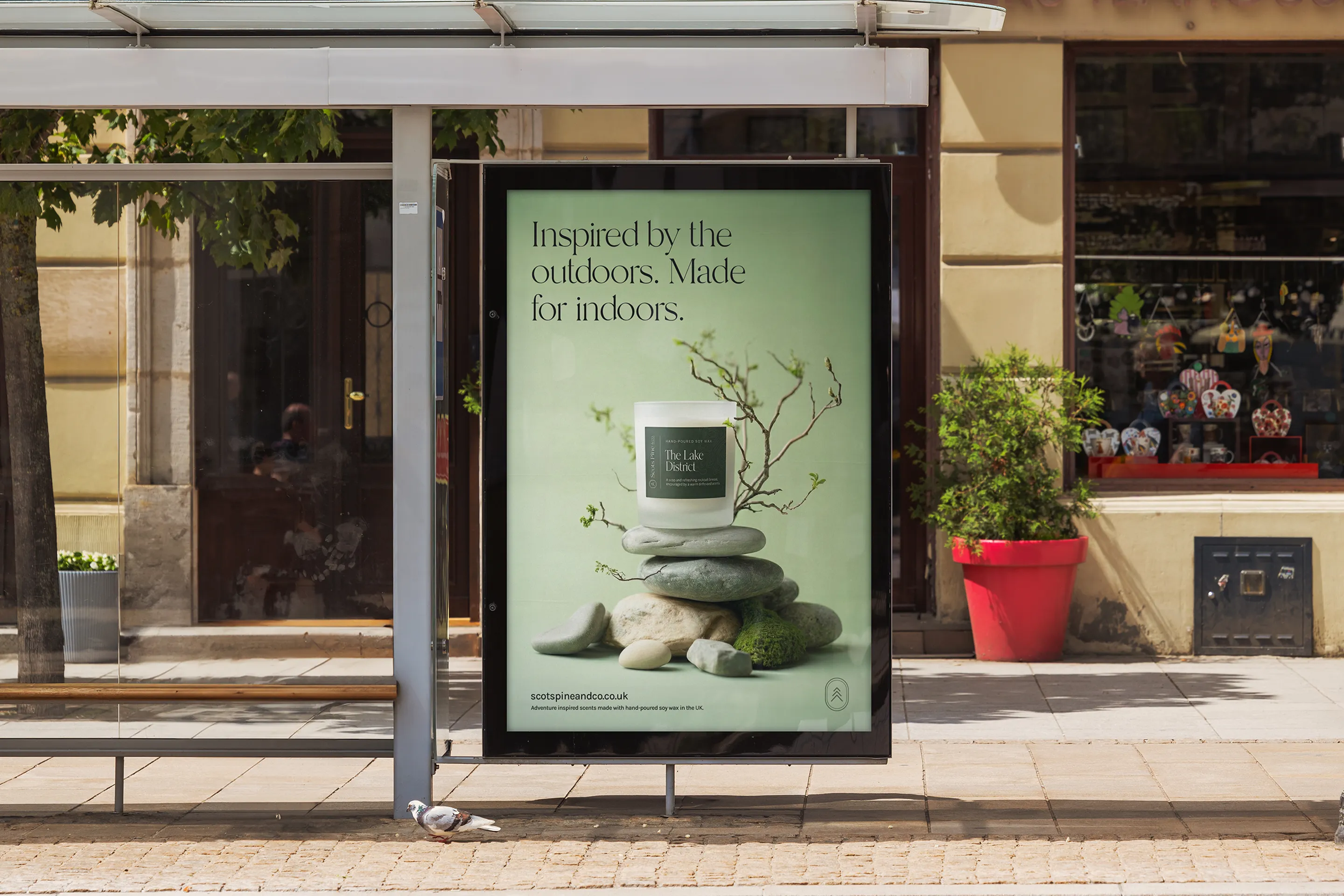 advert or poster design for marketing promotions in bus stop