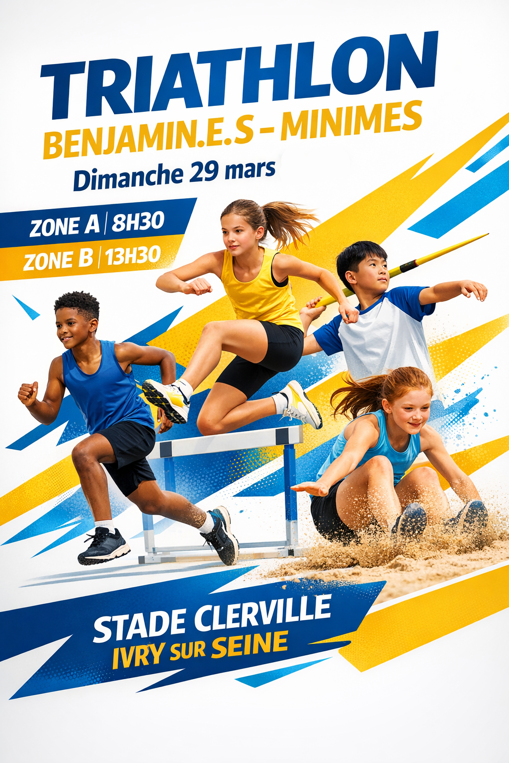 Triathlon Benjamin.e.s Minimes Zone  A et Zone B