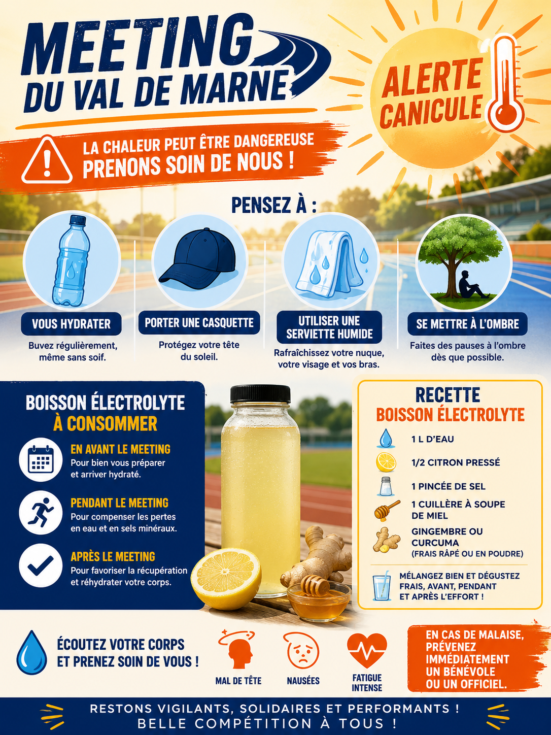 🚨 ALERTE CANICULE – Meeting du Val-de-Marne 🚨🌡️