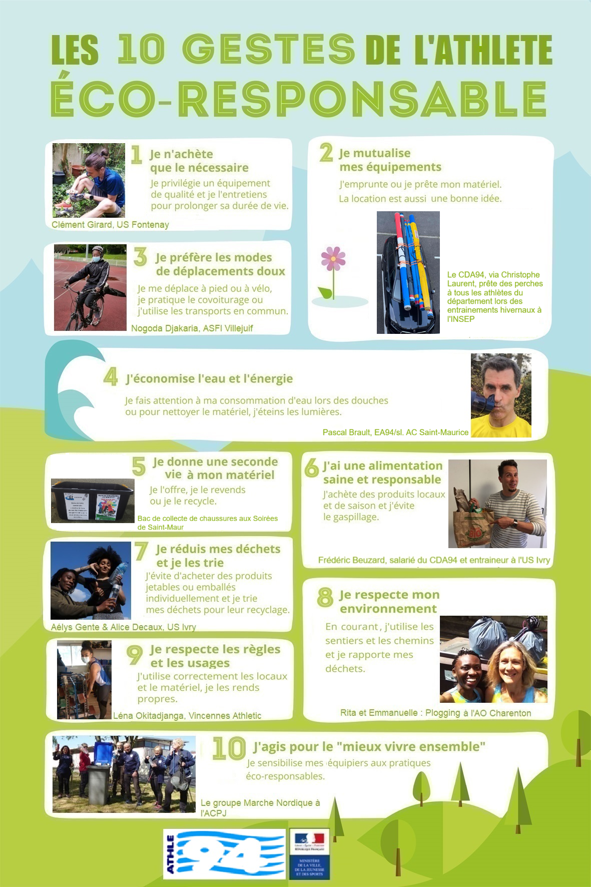  10 gestes de l’athlète éco-responsable 