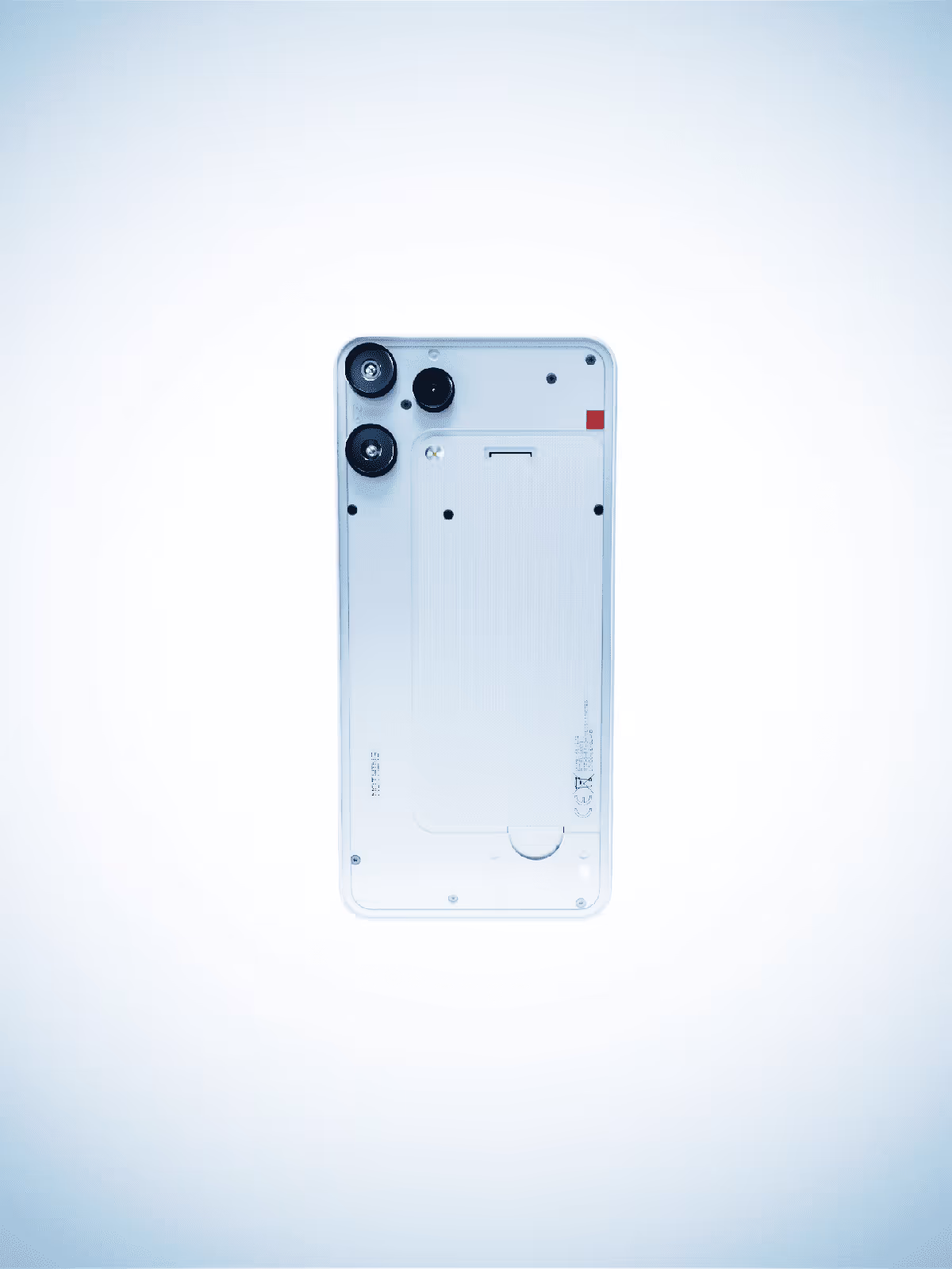 CGI image of white Nothing smartphone