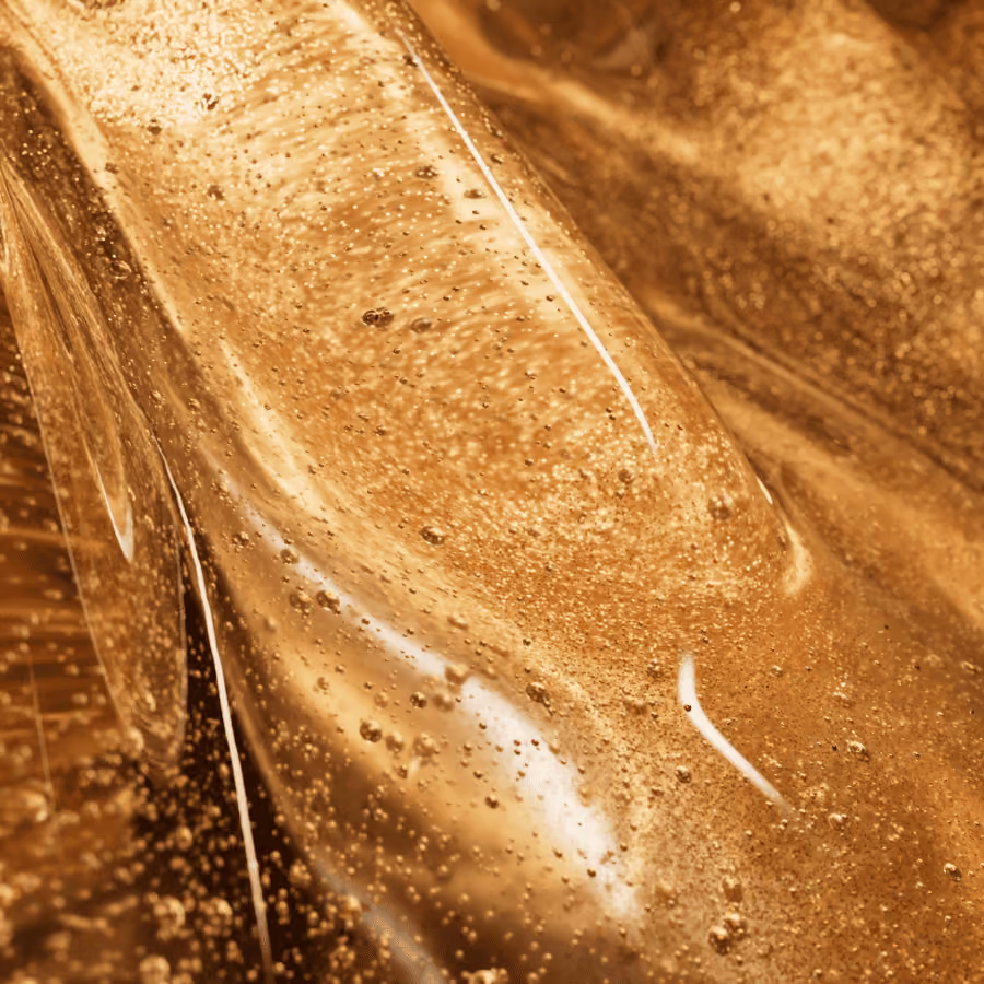 Golden Liquid with Particles