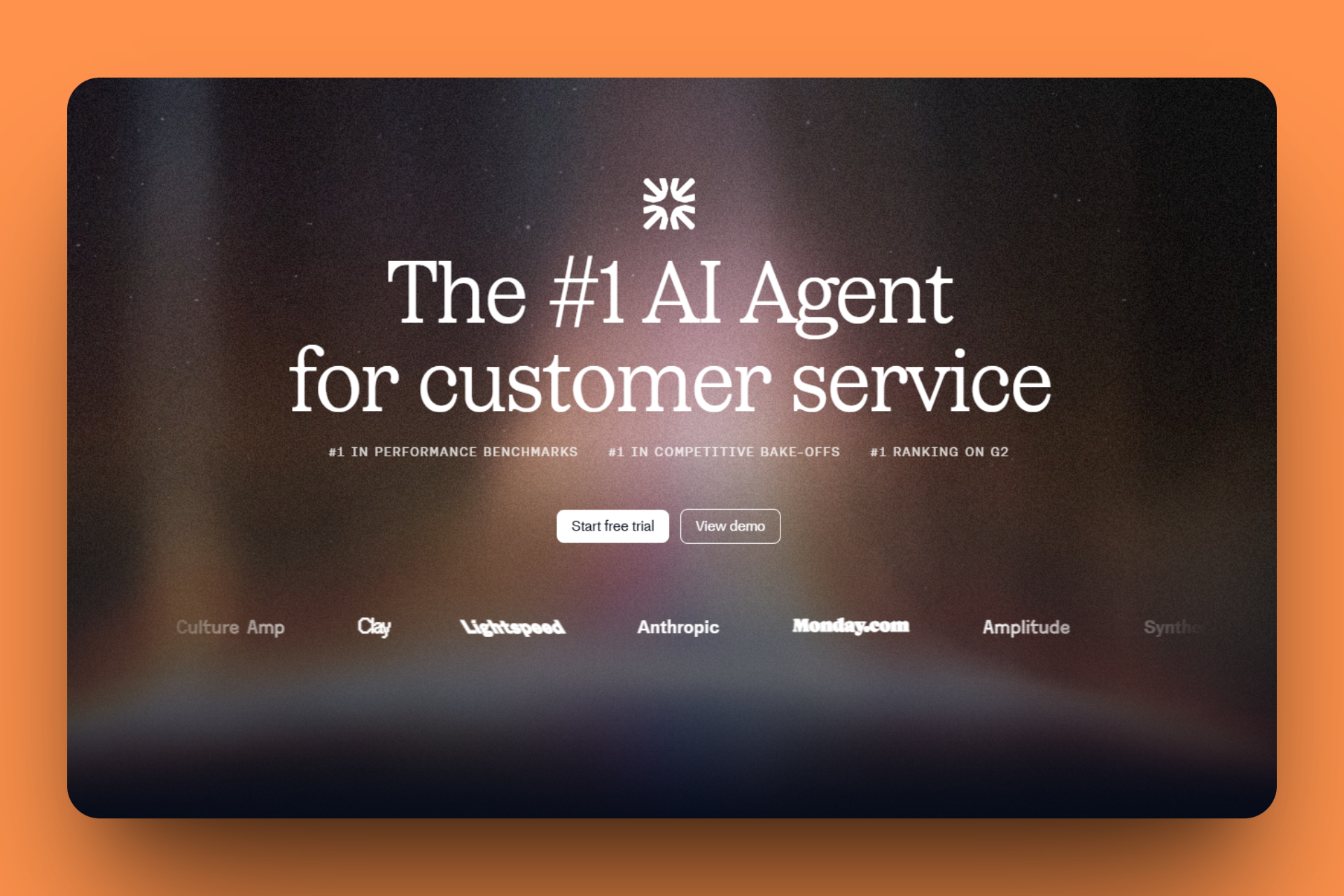 Screnshot showing an ad an AI agent for customer service