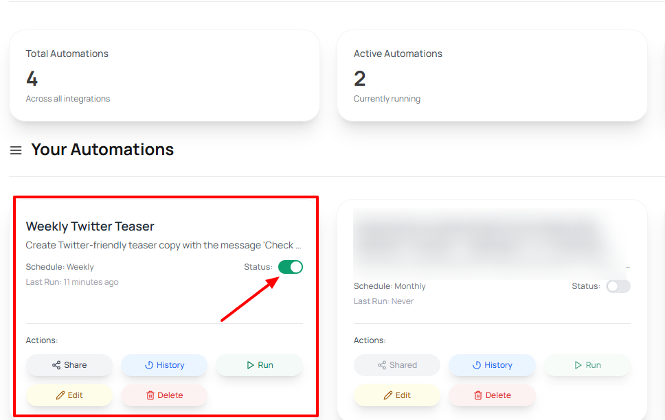 Weekly Twitter Teaser automation highlighted