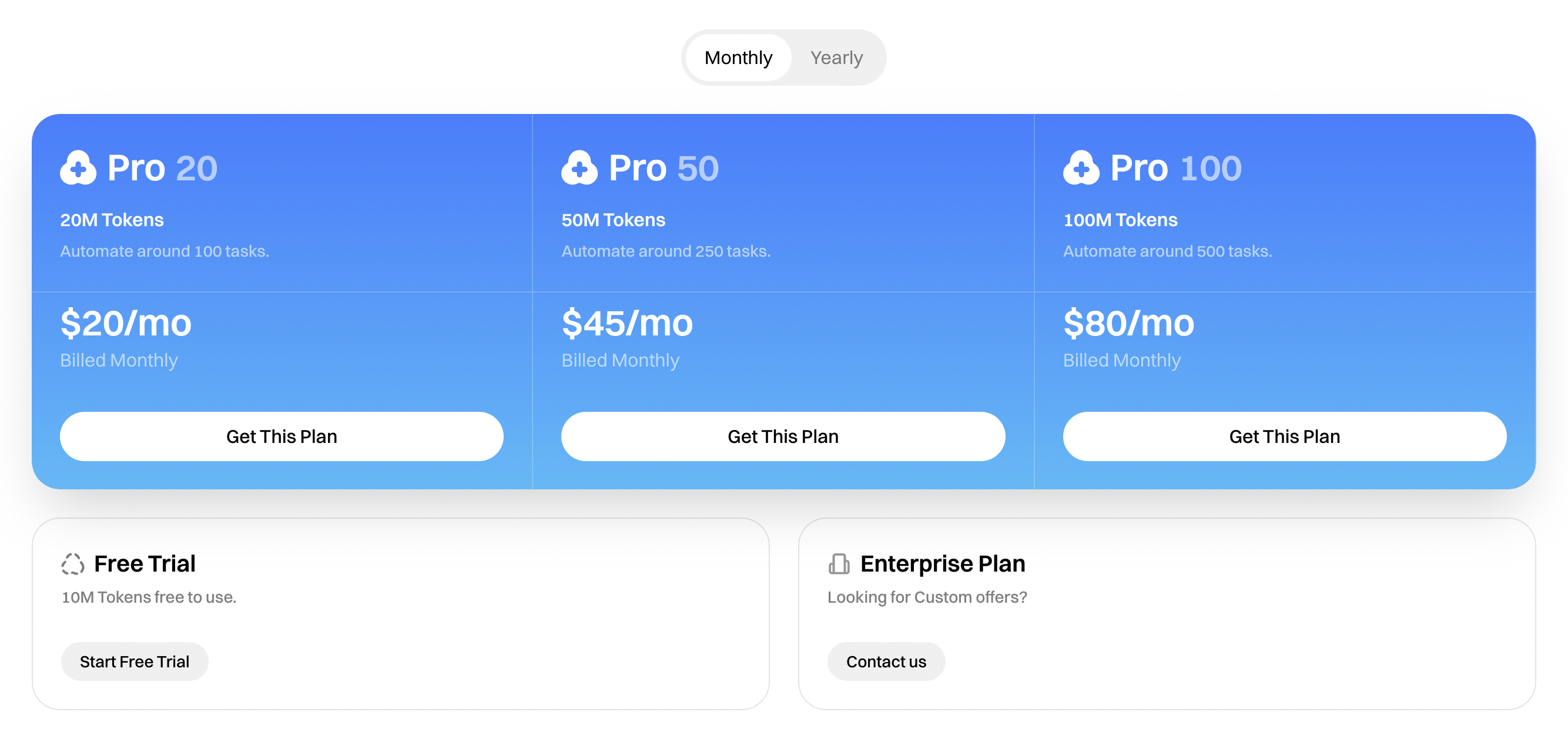 Assista AI pricing plans display