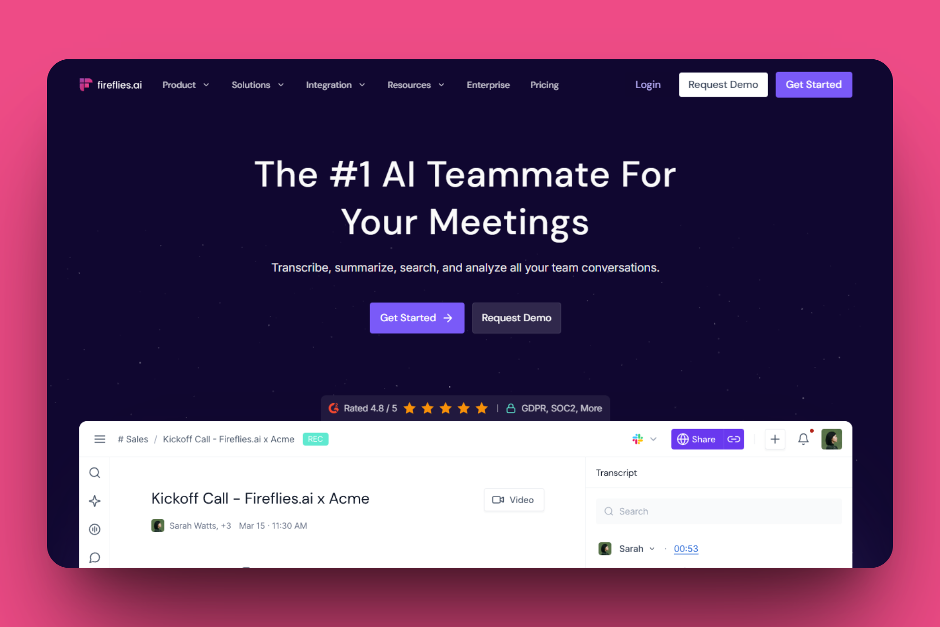 AI meeting summarization tool