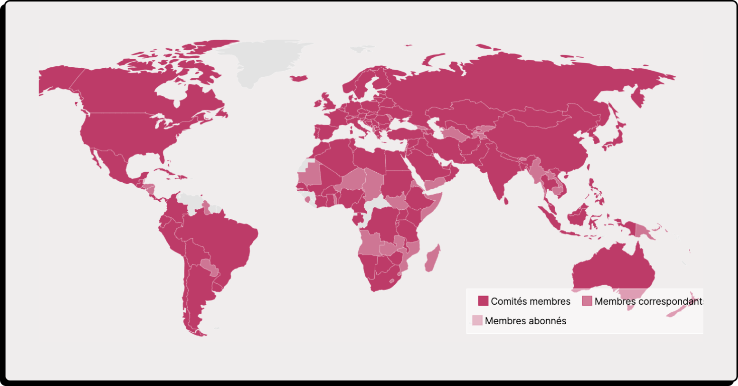 pays membres de l'organisation internationale de normalisation