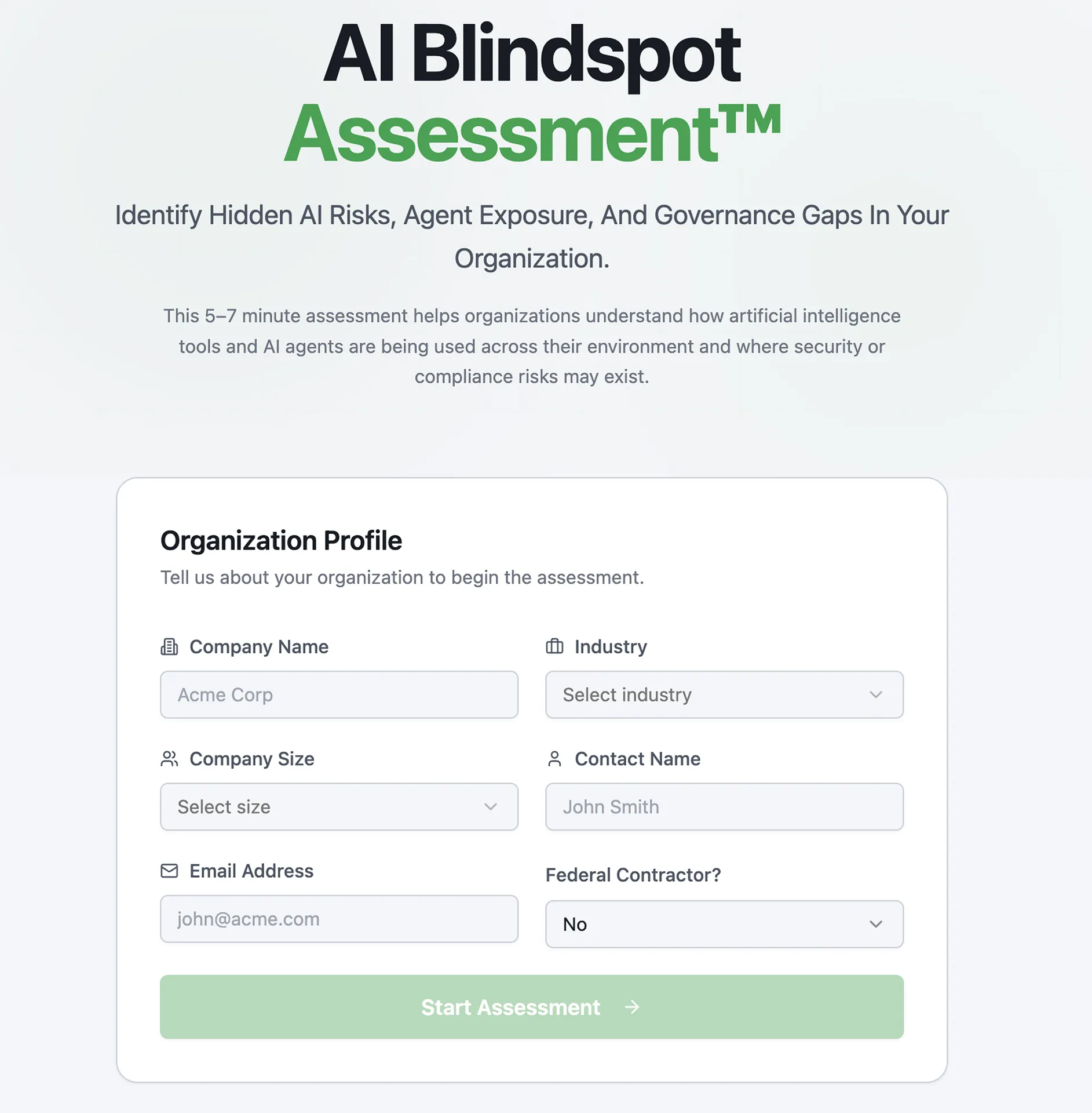 AI Blindspot Assessment