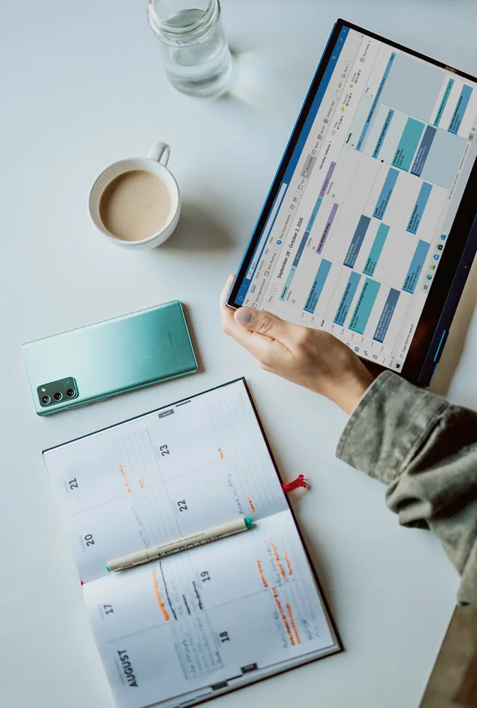 Executive reviewing AI agent outcomes and governance metrics