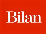 White text reading 'Bilan' on a solid red background.