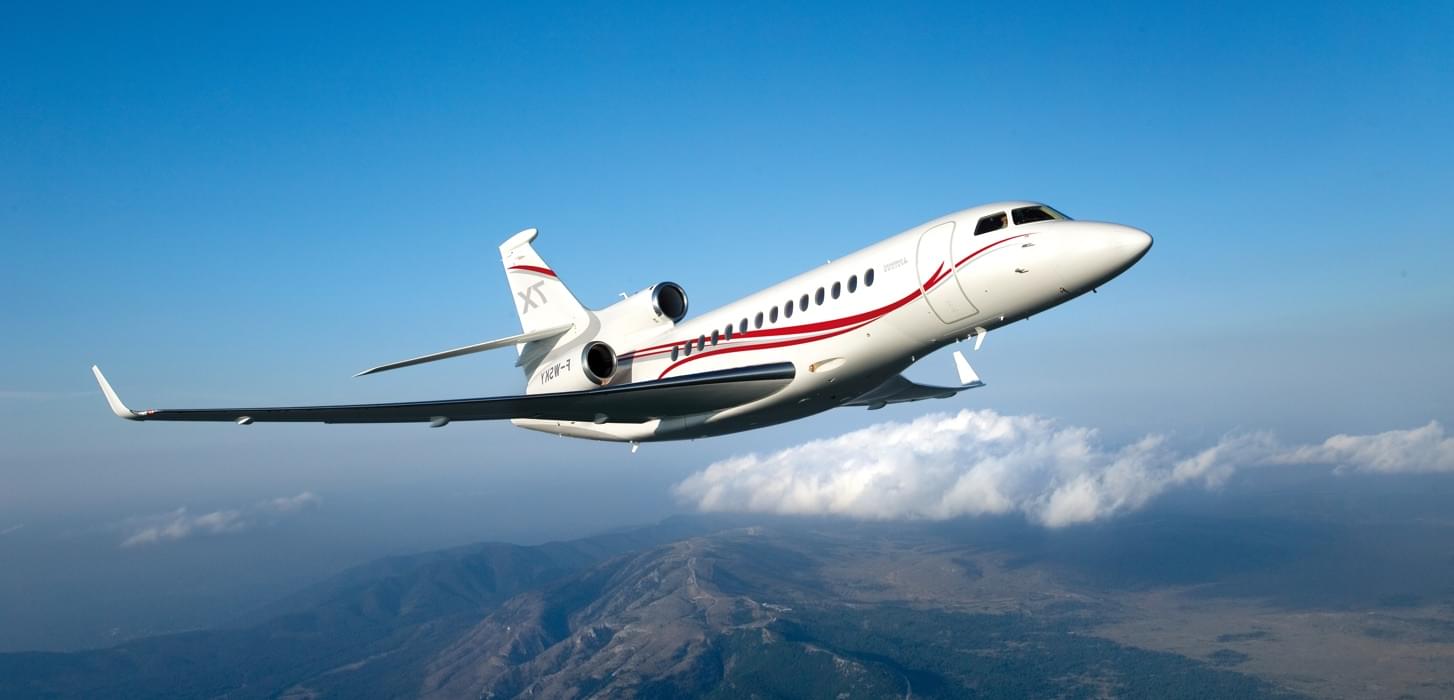 Пример дальнемагистрального частного самолета Dassault Falcon 7x