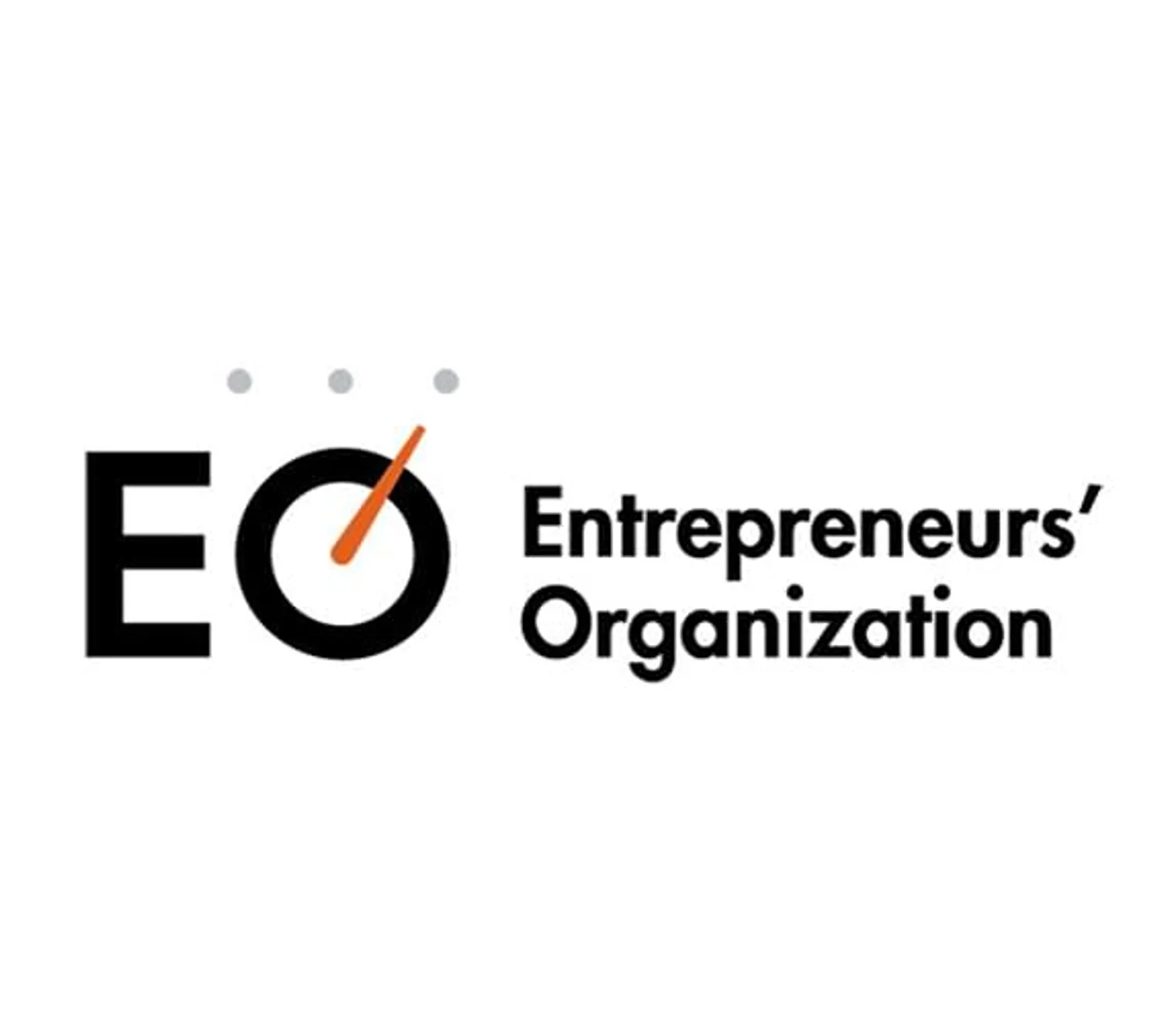 Entrepreneurs' Organization logo with stylized letters EO and an orange needle on the O.