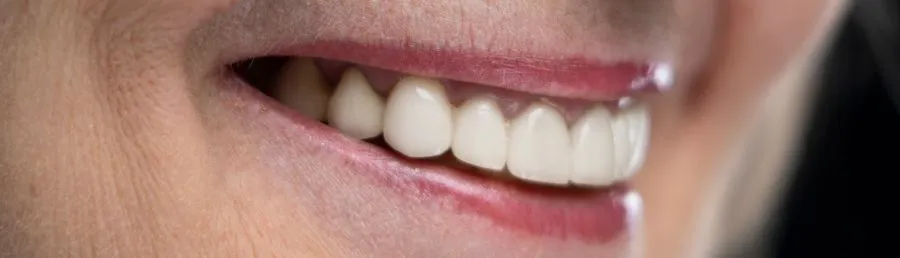 Close up of elderly woman smiling after dental care from the best dentist in Berkely, CA