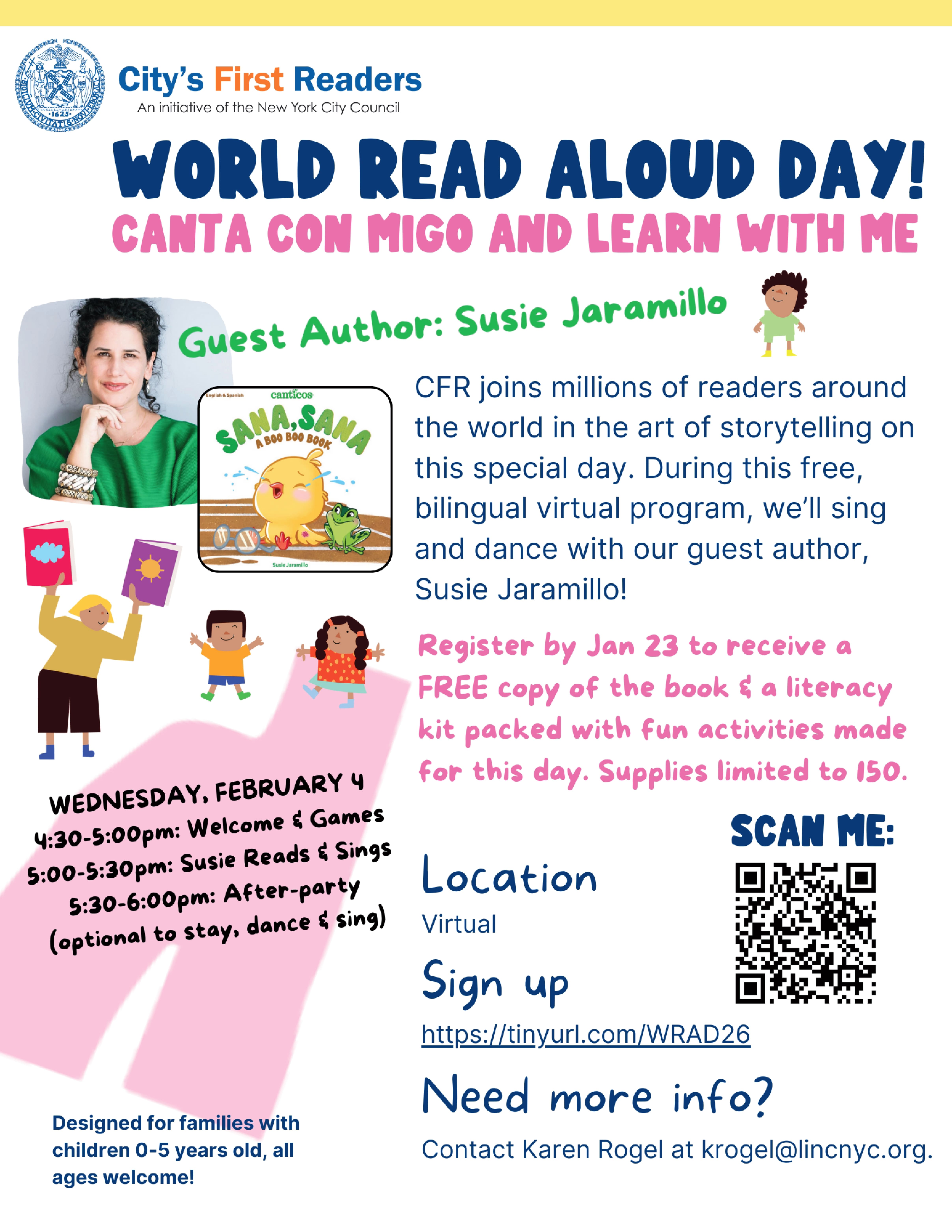 World Read Aloud Day Celebration flyer