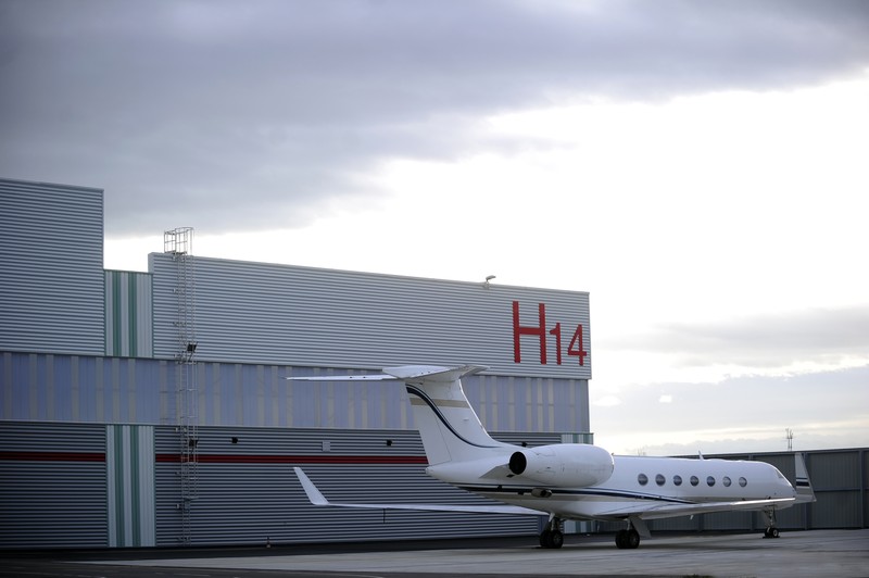 A Vinci FBO épülete a Lyon Bron repülőtéren