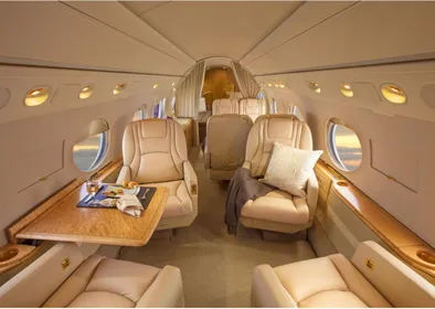 Gulfstream V airplane cabin