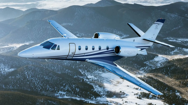 Cessna Citation XLS im Flug.