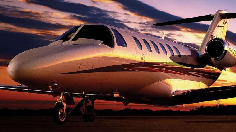 Cessna's reliable light business jet: The Cessna Citation CJ2 on the runway.