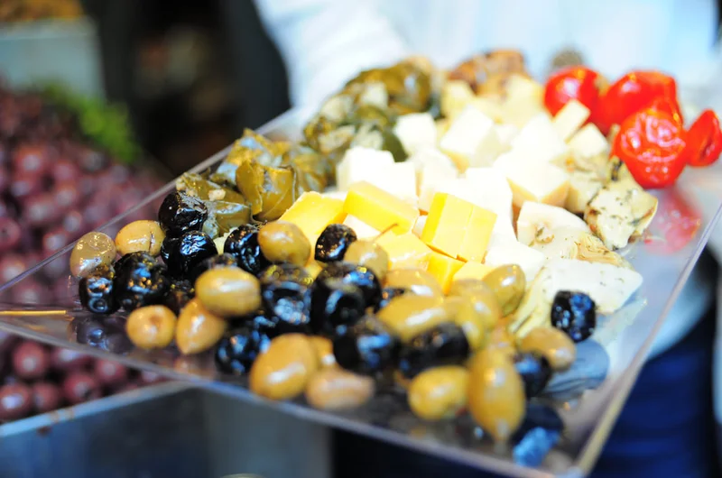 Savanyúságok közeli képe; Levinsky piac