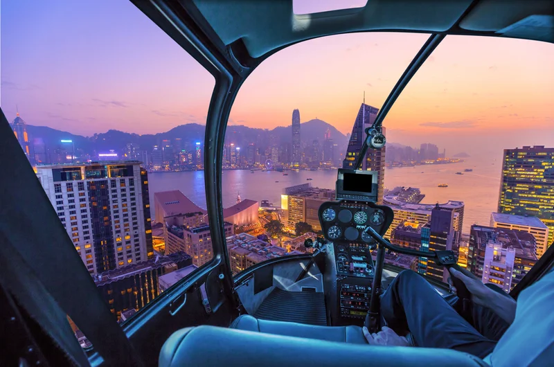 Hongkong látképe helikopterből