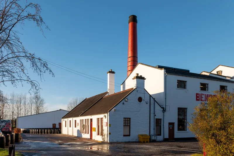 building of the distillery in Scotland