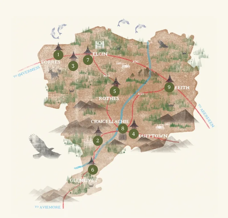 the map of the trail