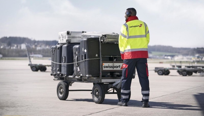 Swissport ground handling services for private aviation baggage support
