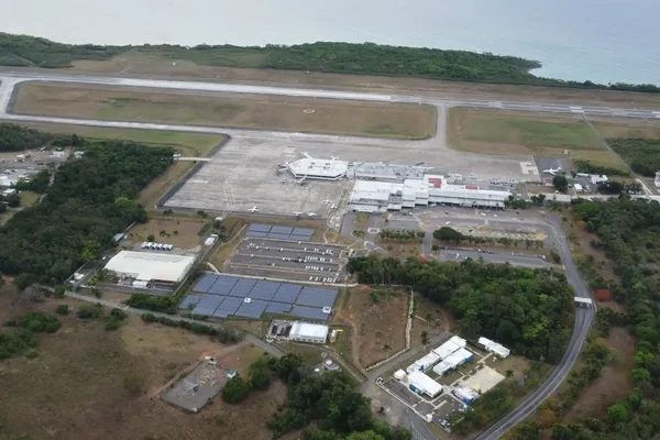 Vue aérienne de l'aéroport international Gregorio Luperon en République Dominicaine.