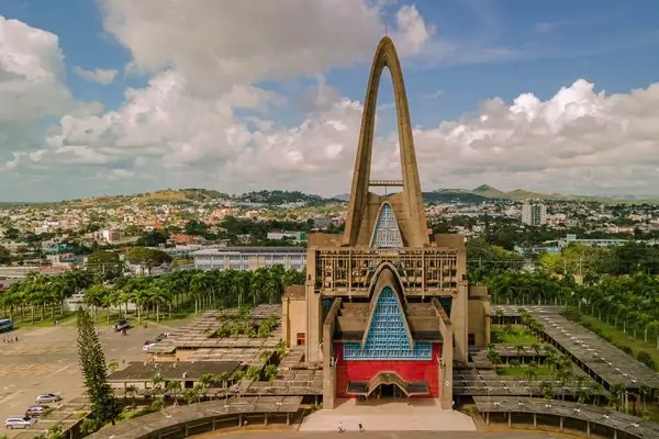 vue aérienne de la Basilique de Higuey République Dominicaine. mise au point sélective