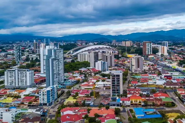 Vue aérienne de la ville de San José au Costa Rica
