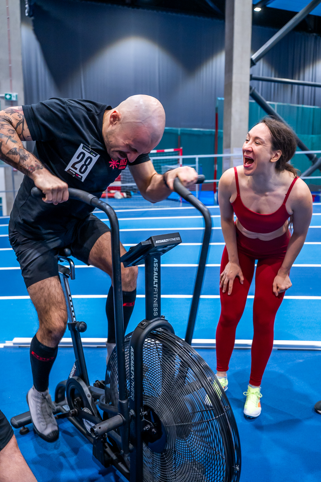 Próba na airbike w trakcie trzydziestu sekund