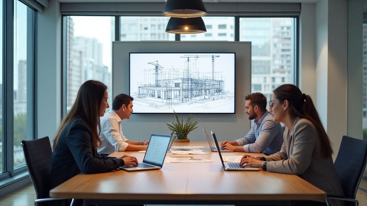 Architektenteam nutzt Flexxter Software im Büro – moderne Projektplanung am PC