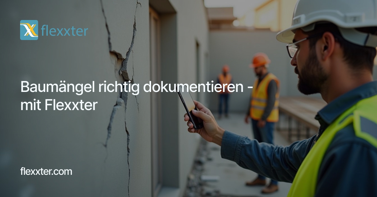 Bauleiter dokumentiert Baumängel auf der Baustelle – mit Smartphone und Fotos