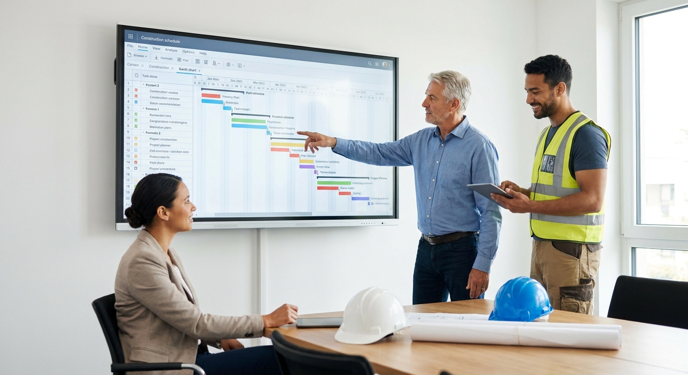 Mitarbeiterschulung für die Einführung einer digitalen Projektsteuerungssoftware im Bauwesen